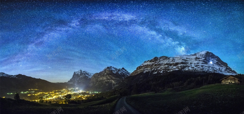 星空下的夜景背景jpg设计背景_88icon https://88icon.com 摄影 风景 自然 旅行 星空 山脉 海报banner 星云 星海 星际