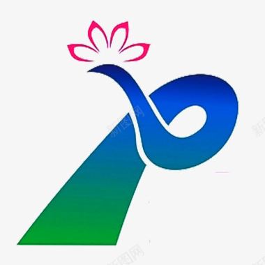 漂浮花瓣创意花朵logo图标图标