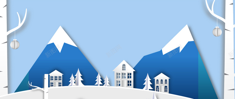 文艺雪景简约扁平蓝色bannerpsd设计背景_88icon https://88icon.com 冬天 冬季 冬季暖歌 冬日暖歌 冬至 大寒 大雪 寒冬 小寒 小雪 暖冬 节气 设计 雪 雪景 雪花