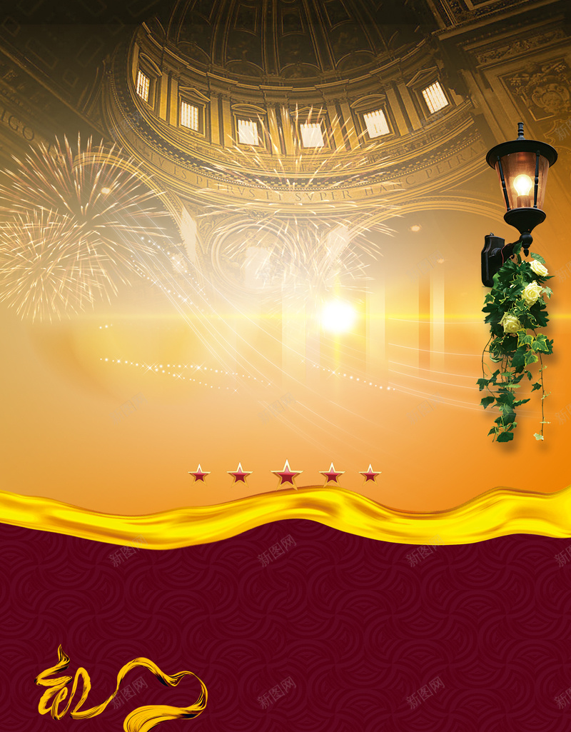 欧式盛大开业宣传单背景素材psd设计背景_88icon https://88icon.com 壁灯 好礼相送 广 底纹 欧式建筑 流金 海报设计 滕蔓 烟花 盛大开业 立体字open 英文开业 闪闪星光