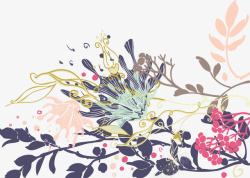 花卉装饰底纹矢量图素材
