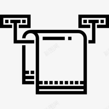 毛巾清新毛巾图标图标