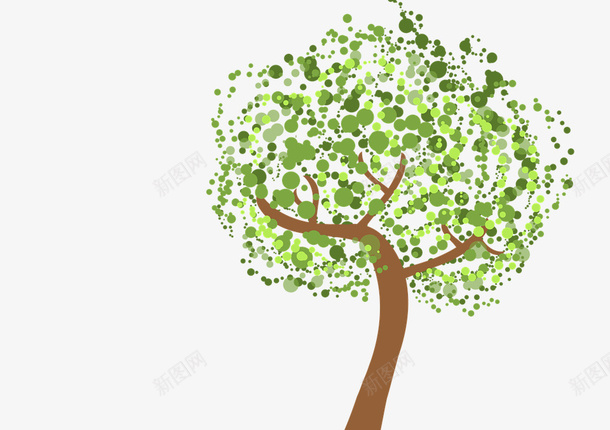 绘制创意绿树psd免抠素材_88icon https://88icon.com 创意 树 绘制 绿