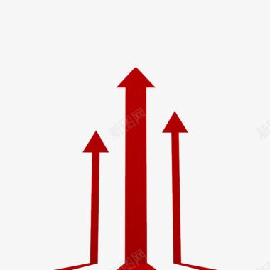 PPT研究报告红色箭头图标图标