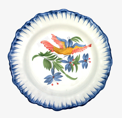 渡边花纹盘子png免抠素材_88icon https://88icon.com 子 白 盘 花