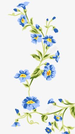 蓝色唯美小花植物素材