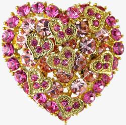 紫色宝石镶嵌爱心耳钉素材