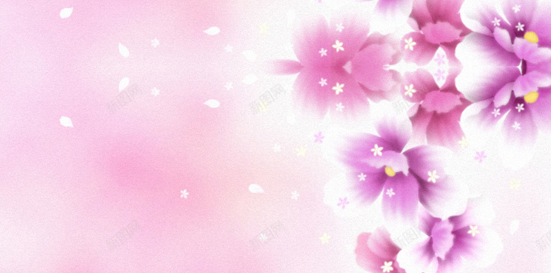 粉紫色花卉H5背景jpg设计背景_88icon https://88icon.com H5 H5背景 h5 女装 梦幻 浪漫 粉紫色 花卉