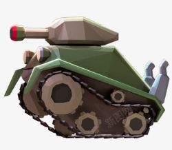 卡通立体坦克素材