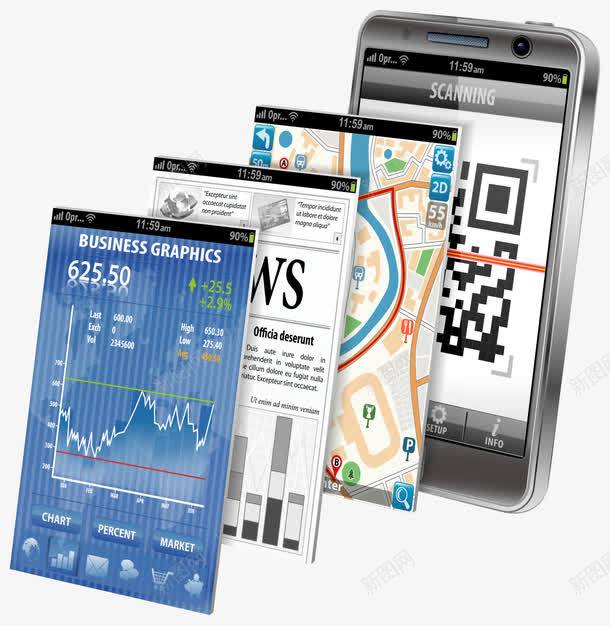 手机浏览股票png免抠素材_88icon https://88icon.com 二维码 地图 科技