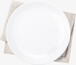 白色系餐具白色餐具餐厅盘子圆盘高清图片