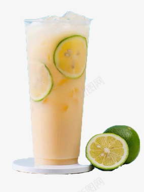 金桔柠檬酸多多奶茶图标图标