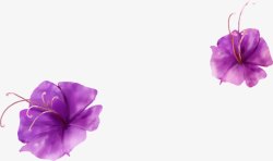 紫色花朵海报教师节素材