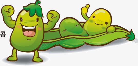 卡通手绘豌豆png免抠素材_88icon https://88icon.com 蔬菜 豌豆