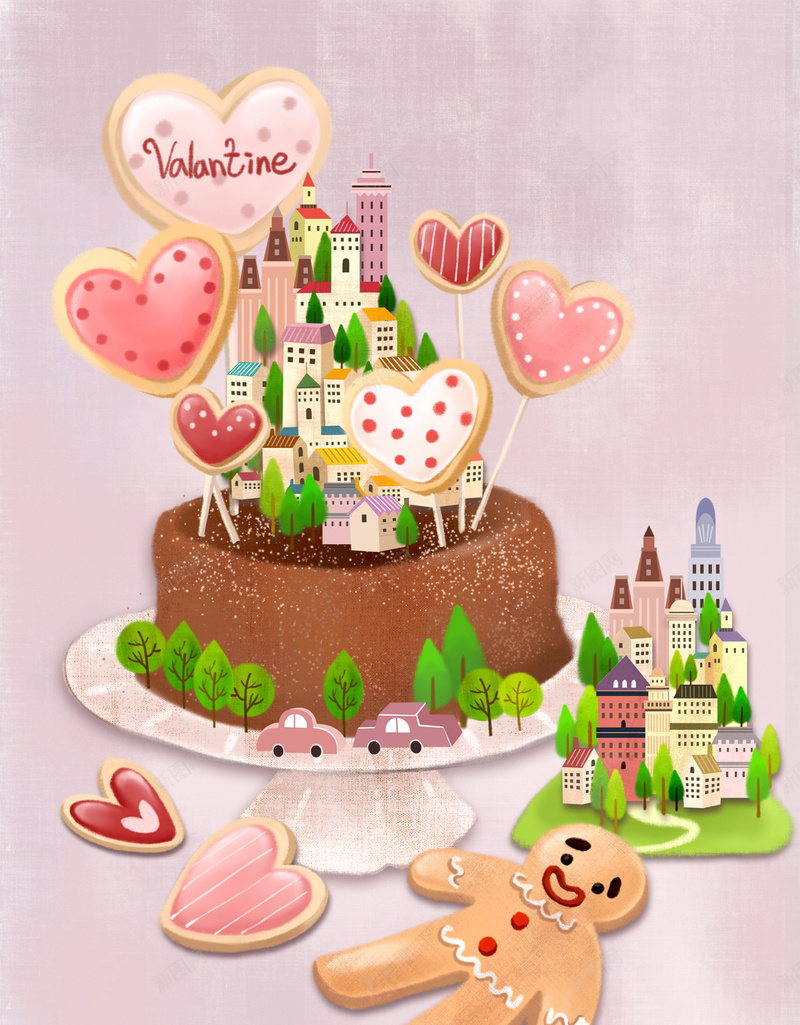 卡通可爱姜饼人蛋糕背景素材psd设计背景_88icon https://88icon.com 可爱 烘焙 糖霜 蛋糕 装饰 卡通 姜饼人 圣诞节 开业 促销 爱心 巧克力 创意 美味 食品 海报
