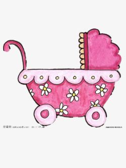 粉色婴儿车素材