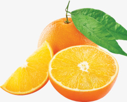 一个新鲜的脐橙素材