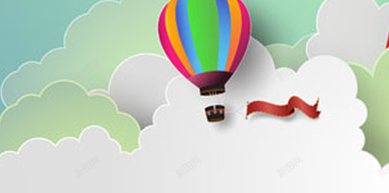 卡通立体风景立体jpg设计背景_88icon https://88icon.com 卡通 太阳 手绘 清新 热气球 白云 童趣 蓝色 飞机