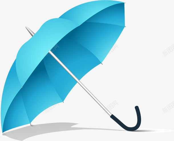 手绘小蓝伞矢量图ai免抠素材_88icon https://88icon.com 小蓝伞 手绘 雨具 矢量图