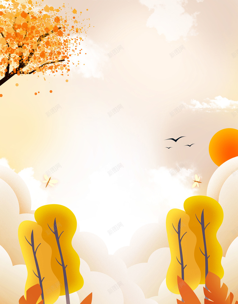 简约创意二十四节气秋分秋天背景psd设计背景_88icon https://88icon.com 二十四节气 24节气 秋天 立秋 芒种 立秋形象海报 海报 秋季海报 芒种海报 秋季促销 手绘 手绘海报 稻草 稻子 手绘水稻 设计 广告设计 枫叶 简约