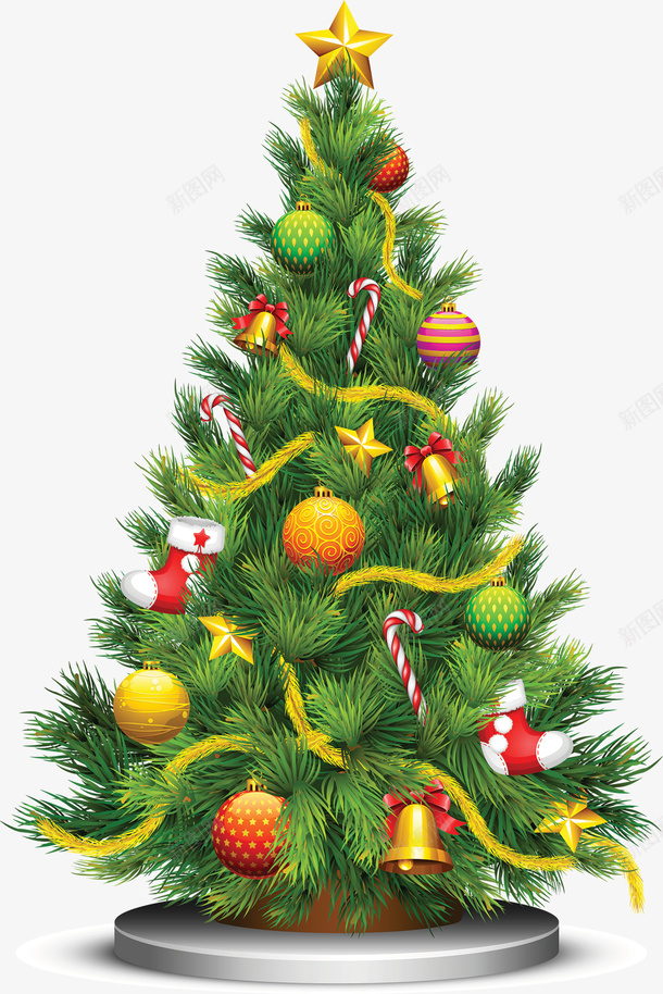 圣诞节圣诞树彩灯png免抠素材_88icon https://88icon.com christmastree 圣诞树 圣诞树彩灯 圣诞节