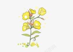 可爱画风的小黄花装饰素材