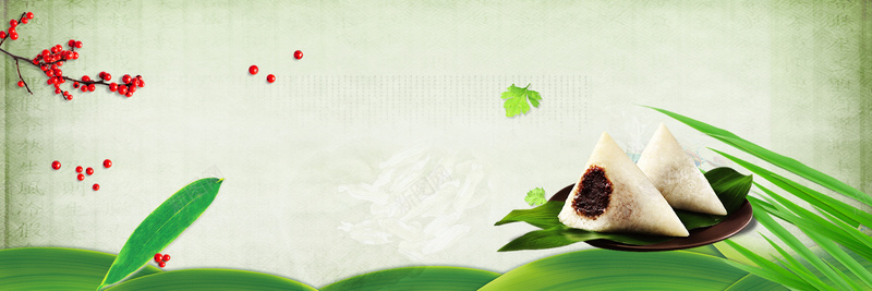端午节粽子清新中国风海报背景背景