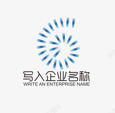 蓝色科技展板网络科技logo创意图标图标