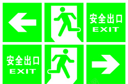 日文的当心坠落安全出口标志标识高清图片