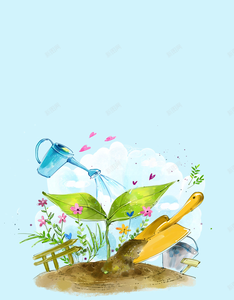 万物复苏背景素材psd设计背景_88icon https://88icon.com 发芽 海报 生命 绿叶 背景 春季 复苏 蓝色