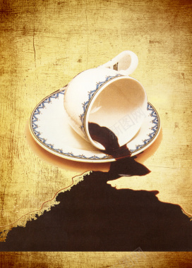 咖啡复古海报背景背景