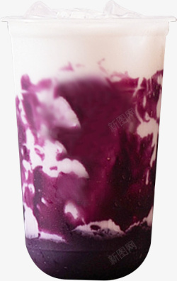 鲜奶奶茶蜜恋紫薯脏脏茶高清图片