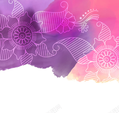 紫色喷绘花纹素材背景背景