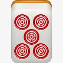 拉链条红色的朵拉平快麻将mahjongicons图标图标