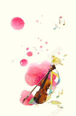 小提琴独奏的乐符背景素材背景