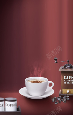 古风文艺咖啡宣传平面广告背景