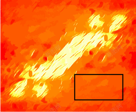 水彩橙色火焰渐变文艺背景矢量图背景