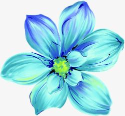 蓝色花朵贵宾卡素材