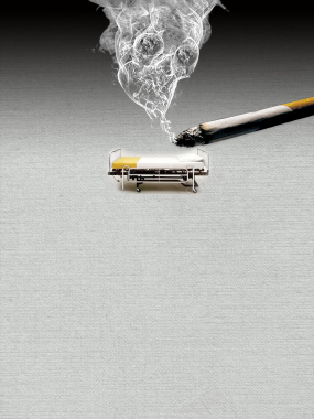 灰色质感创意世界无烟日海报背景素材背景