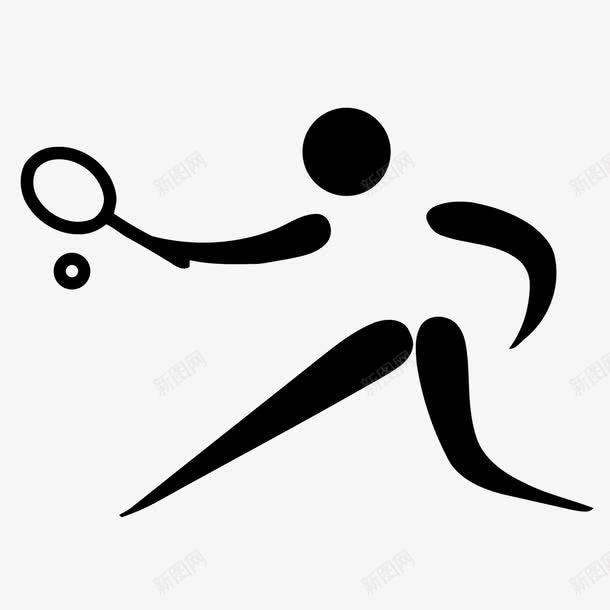 网球打网球png免抠素材_88icon https://88icon.com 手绘 打网球 网球 运动标志