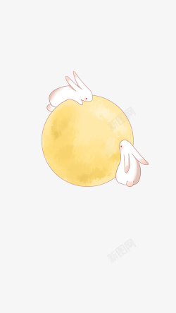嫦娥奔月玉兔中秋玉兔高清图片