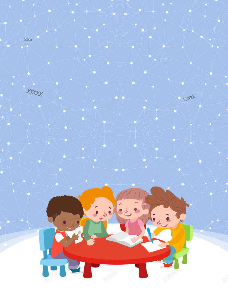 卡通儿童海报背景jpg设计背景_88icon https://88icon.com 儿童 卡通 培训 教育 童趣 海报 广告 背景