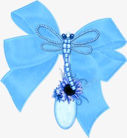 天蓝色蜻蜓装饰画素材
