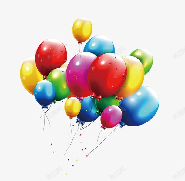 彩色卡通漂浮节日气球png免抠素材_88icon https://88icon.com 卡通 彩色 气球 漂浮 节日