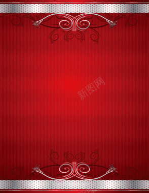 红色欧式边框底纹背景素材背景