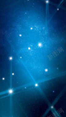 蓝色亮光星光h5素材背景背景