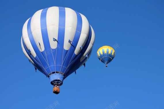 热气球背景天空白云飞翔6背景