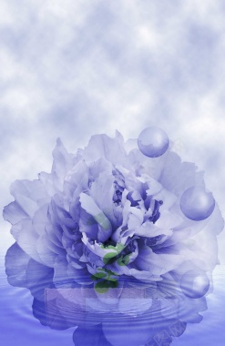 紫色文艺水彩质感花朵背景背景