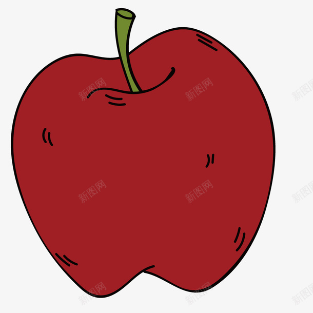 水果苹果矢量图ai免抠素材_88icon https://88icon.com 手绘 果实 红色 绘画 艺术 矢量图