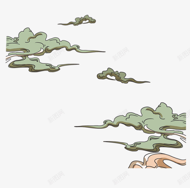 五彩飘云漂浮png免抠素材_88icon https://88icon.com 云彩 云朵 漂浮 装饰